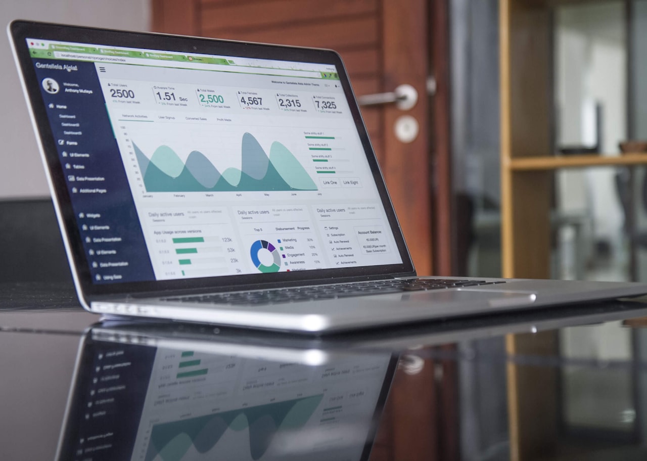 Panel de analítica de datos con gráficas en tiempo real